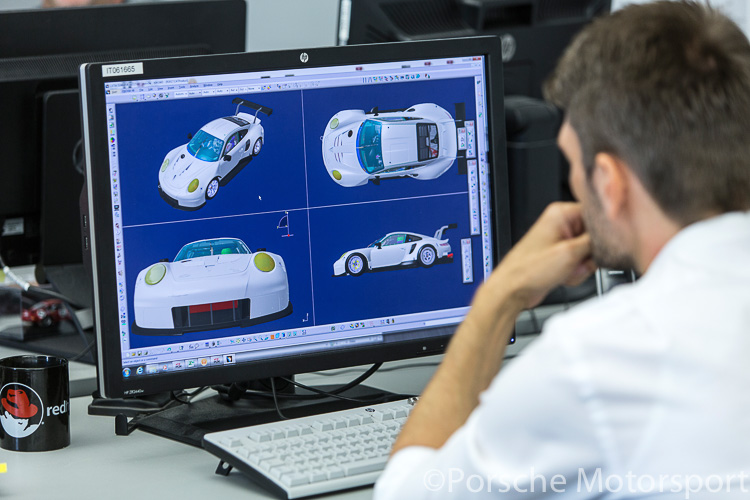 Porsche 911 RSR 2017 wind tunnel development Porsche 911 RSR 2017 wind tunnel development
