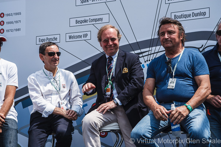 (L-R) Pierre Fillon, Patrick Peter, Rene Arnoux