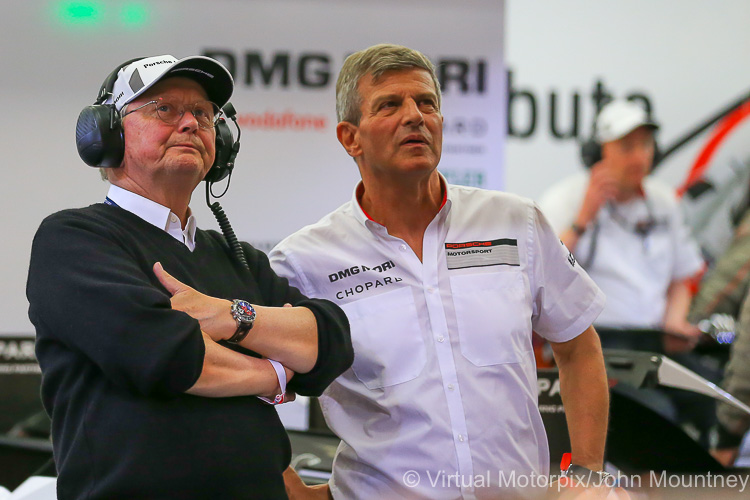 Dr. Wolfgang Porsche and Fritz Enzinger, Vice President LMP1