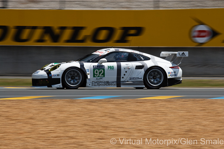The #92 Team Manthey Porsche 911 RSR was driven by Marco Holzer, Frédéric Makowiecki and Richard Lietz The #92 Team Manthey Porsche 911 RSR was driven by Marco Holzer, Frédéric Makowiecki and Richard Lietz