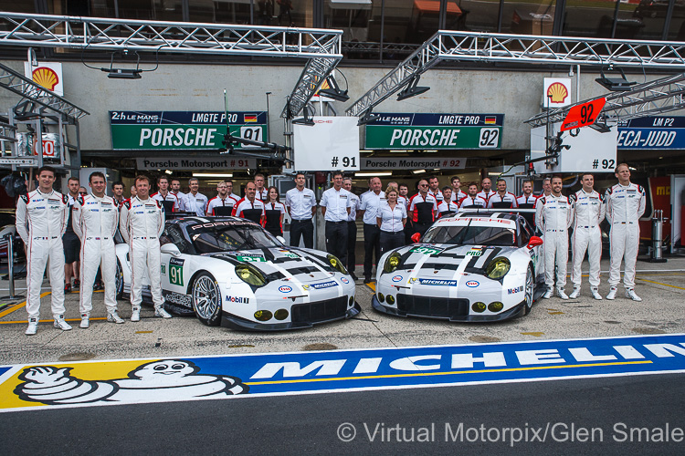 Patrick Pilet, Kévin Estre and Nick Tandy drove the #91 Porsche RSR while Frédéric Makowiecki, Jörg Bergmeister and Earl Bamber drove the #92 Porsche RSR Patrick Pilet, Kévin Estre and Nick Tandy drove the #91 Porsche RSR while Frédéric Makowiecki, Jörg Bergmeister and Earl Bamber drove the #92 Porsche RSR