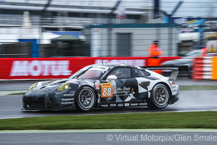 The #88 Abu Dhabi-Proton Racing Porsche 911 RSR was driven by Khaled Al Qubaisi, Klaus Bachler, David Heinemeier Hansson The #88 Abu Dhabi-Proton Racing Porsche 911 RSR was driven by Khaled Al Qubaisi, Klaus Bachler, David Heinemeier Hansson
