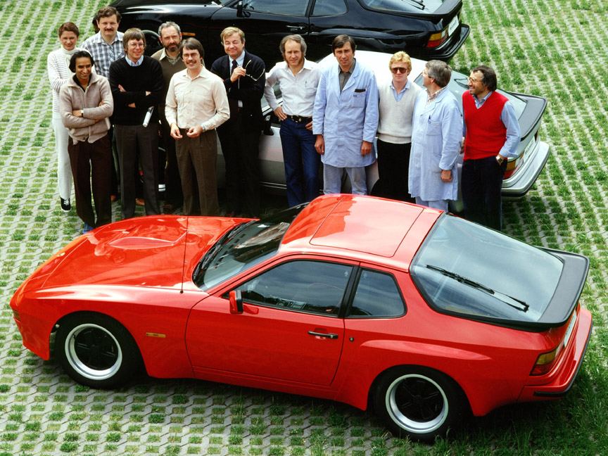 Engineers with 924 Carrera GT