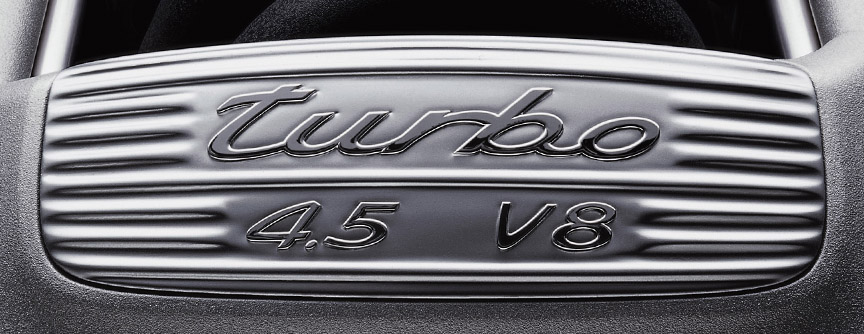 Porsche Cayenne 955 Turbo prototype engine logo