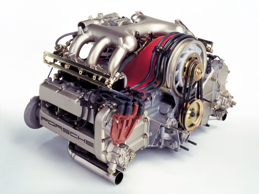 2.85-litre 24 valve twin-turbo engine porsche 959