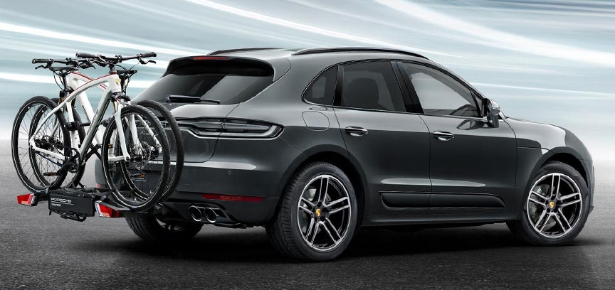 Porsche Macan with rear bicycle holder