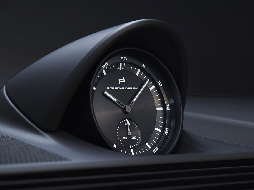 2021 model year Porsche Panamera Porsche Design clock