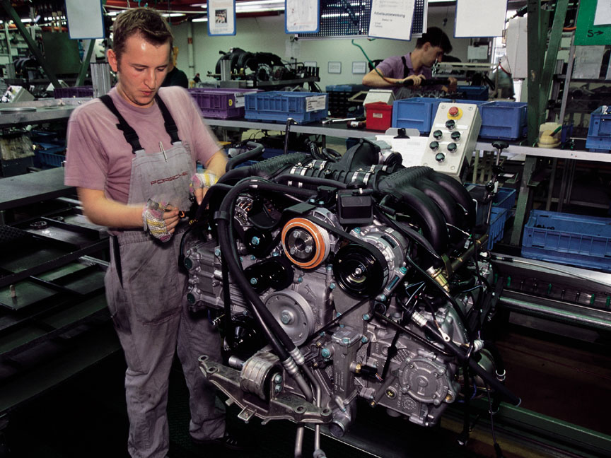 Porsche Boxster 986 engine plant in Stuttgart-Zuffenhausen