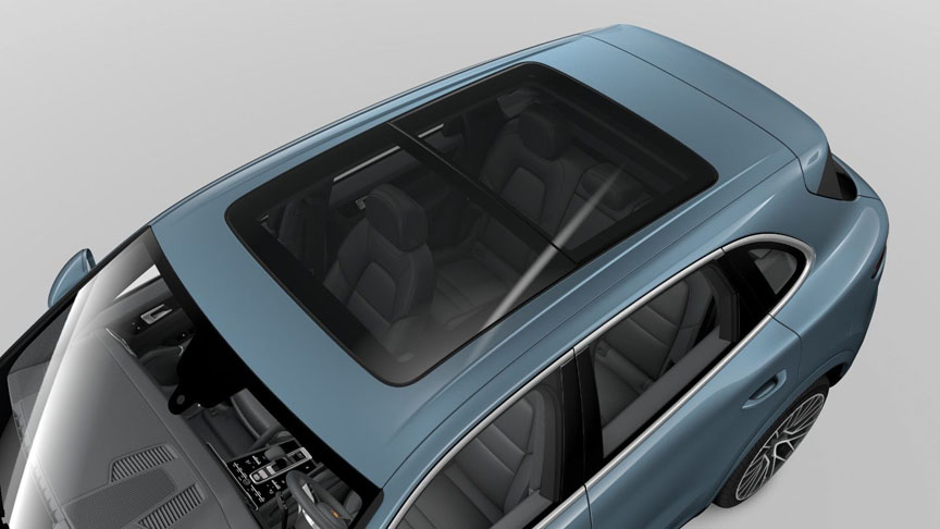 Cayenne panorama glass roof