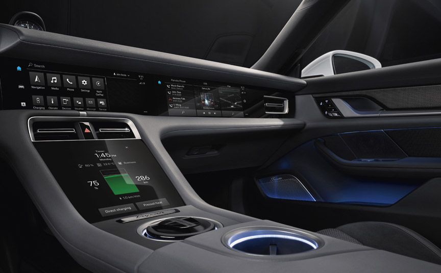 2020 Porsche Taycan centre console