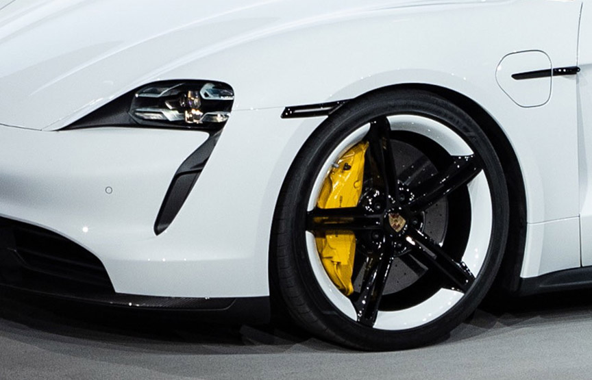 2020 Porsche Taycan, Mission E wheel, PCCB ceramic brake