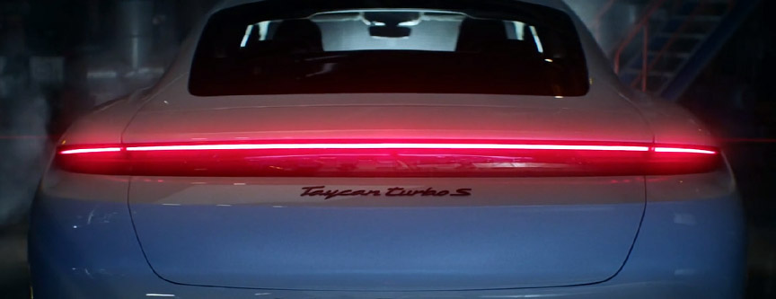 2020 Porsche Taycan rear light strip