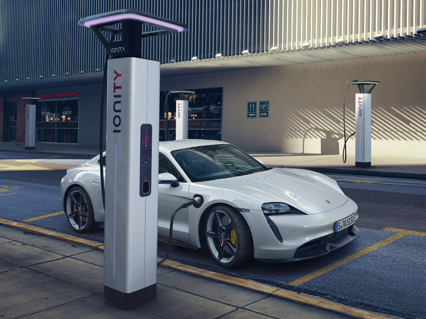 2020 Porsche Taycan charging