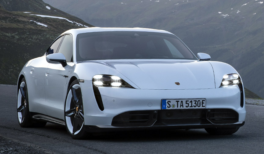 2020 Porsche Taycan Turbo S in white