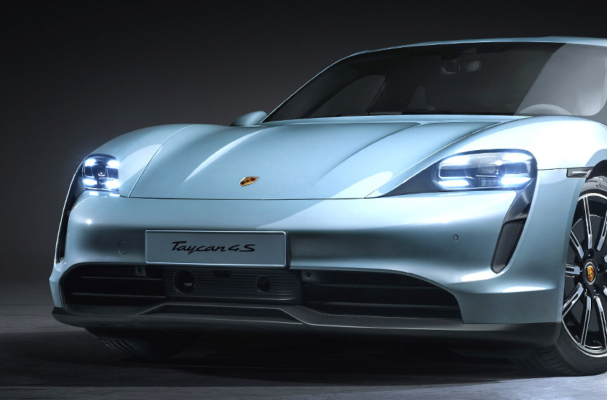 2020 Porsche Taycan 4S front spoiler