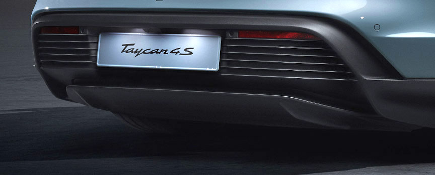 2020 Porsche Taycan 4S rear lower valance