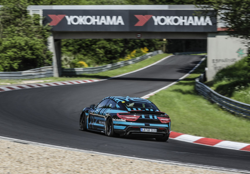 Porsche Taycan on Nürburgring Nordschleife, 2019