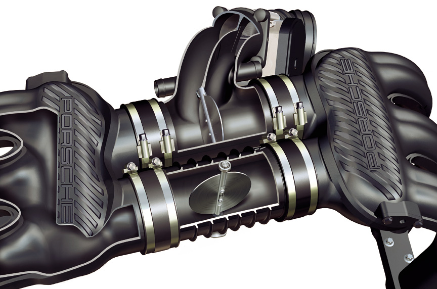 Porsche Boxster 987 Variable dual-chamber resonance intake system