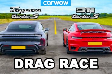 Drag Race - Porsche 911 Turbo S vs Taycan Turbo S