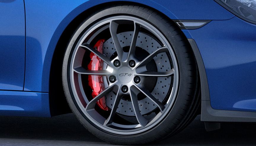 Porsche Cayman 981 GT4 wheel and brake