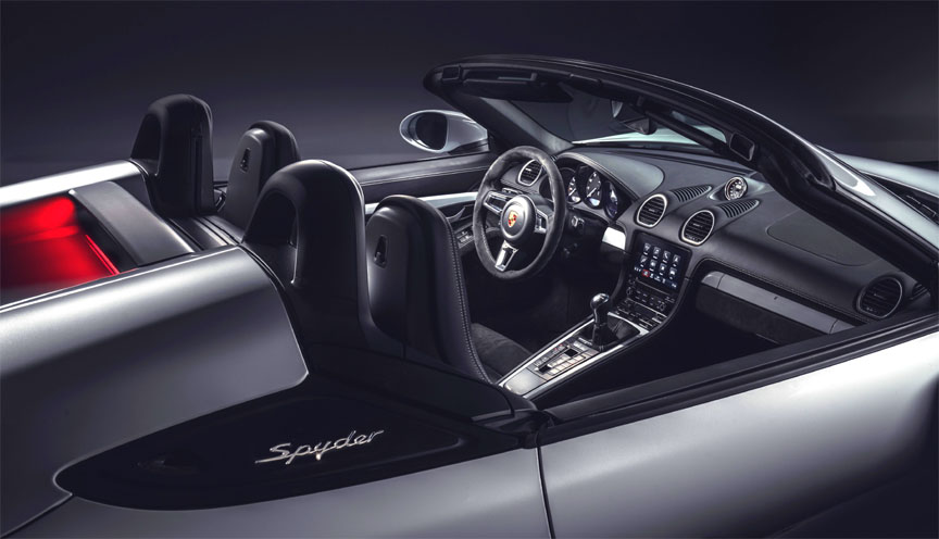 2020 Porsche 718 (982) Spyder interior