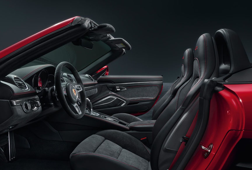 2018 Porsche 718 Boxster GTS alcantara interior