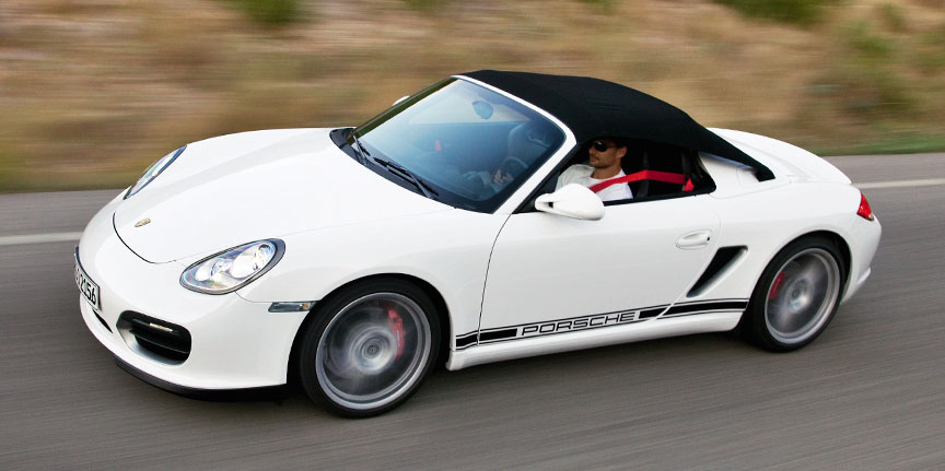 Porsche Boxster 987 Spyder, canvas top on