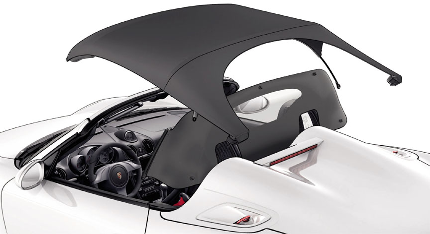 Porsche Boxster 987 Spyder roof explained