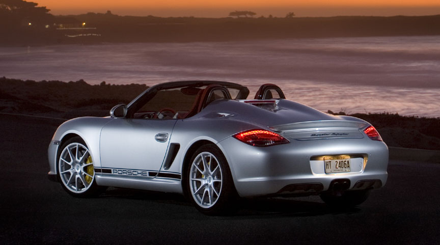 Porsche Boxster 987 Spyder in the dark