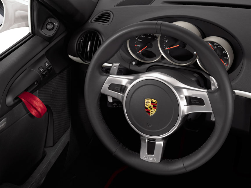 Porsche Boxster 987 Spyder PDK SportDesign steering wheel with paddle-shift
