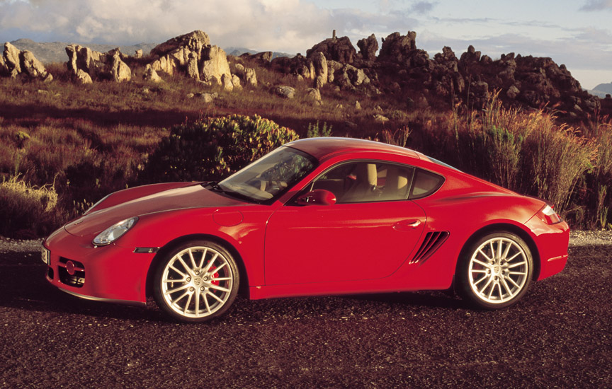 Red Porsche Cayman 987.1