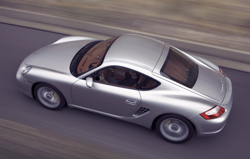 Silver Porsche Cayman 987.1