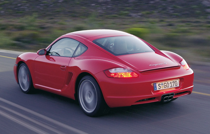 Red Porsche Cayman 987.1