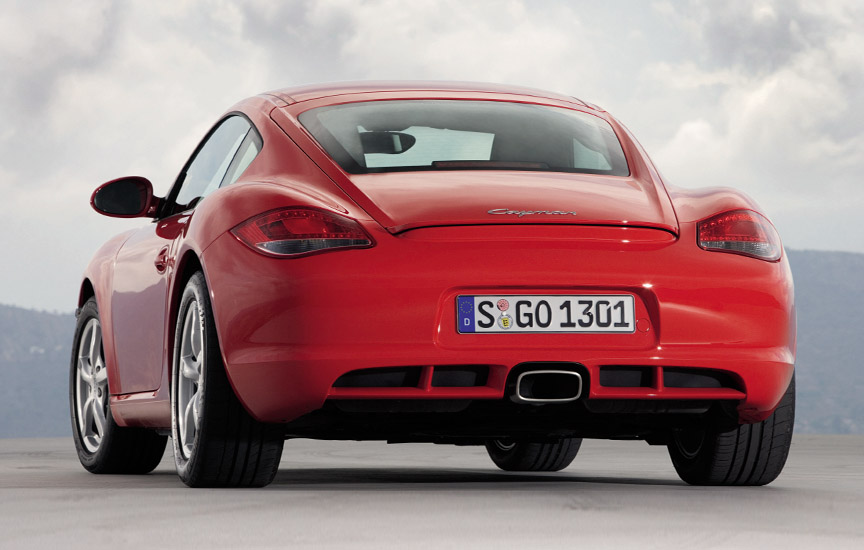 Red Porsche Cayman 987.2