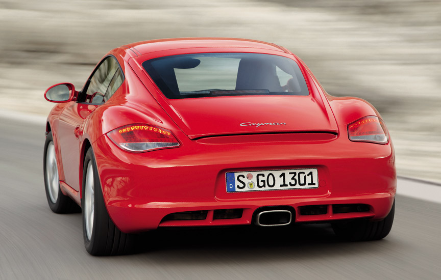 Red Porsche Cayman 987.2