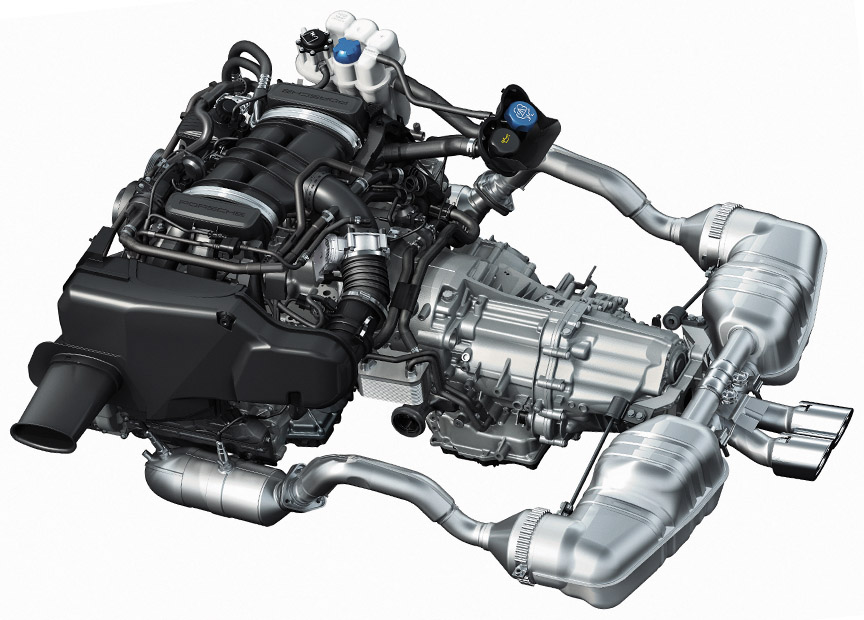 Porsche Cayman 987.2 engine, transmission, exhaust system