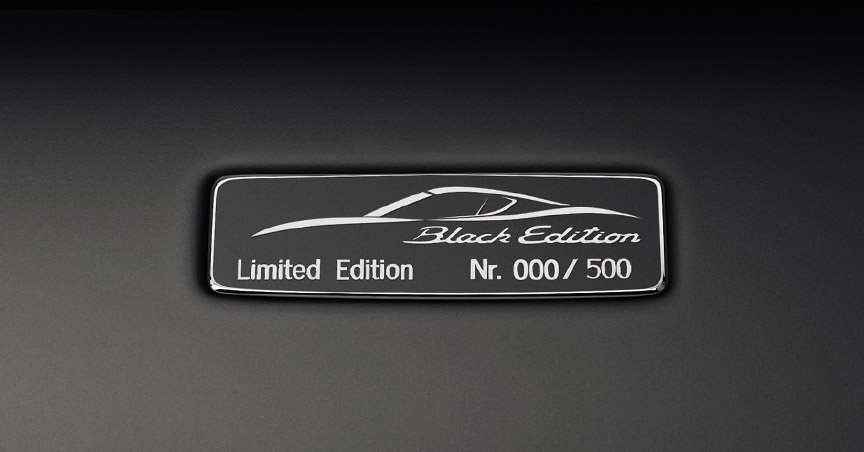 Porsche Cayman S 987.2 Black Edition plaque
