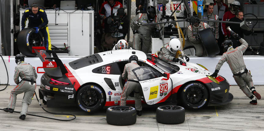 2017 Daytona 24 Porsche 911 991 RSR in the pits