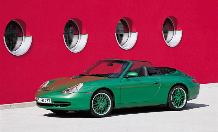 Porsche 911 996 Carrera Cabrio, green metallic