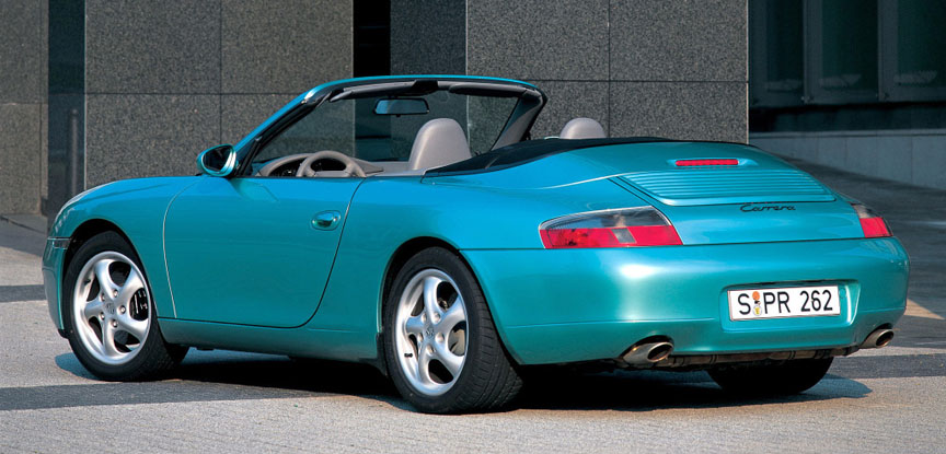 Porsche 911 996 Carrera 3.4 Cabriolet top open