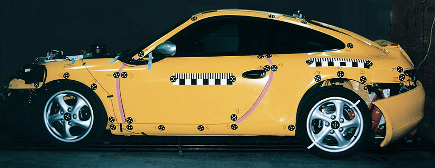 Porsche 911 996 rear crash test