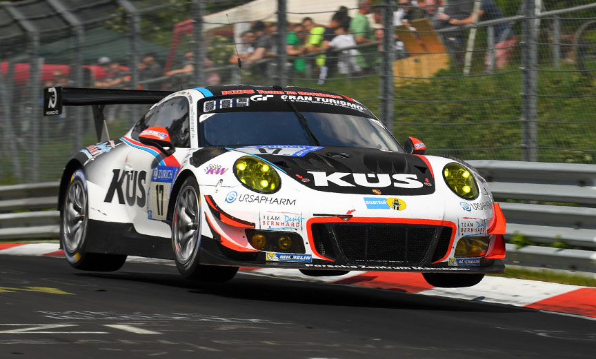 2018 Nürburging Nordschleife jump, Porsche 911 991.1 GT3 R