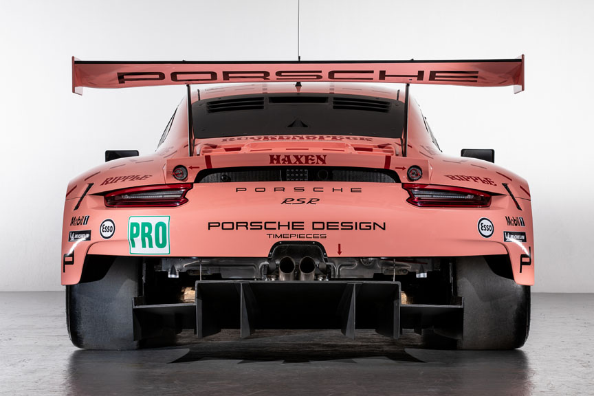 Porsche 911 RSR with classic livery for Le Mans 2018