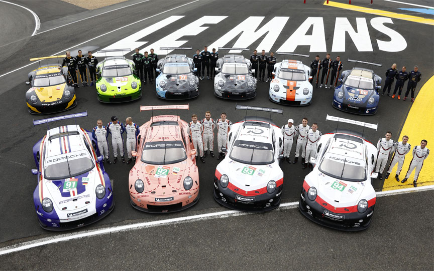 2018 Le Mans Porsches