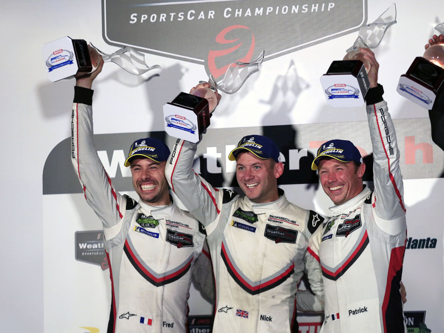 2018 Road Atlanta, Petit Le Mans winners, Porsche 911 991.2 RSR with 1998 livery