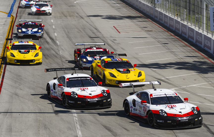 2019 Long Beach IMSA SCC 100 minutes winning Porsche 911 RSR