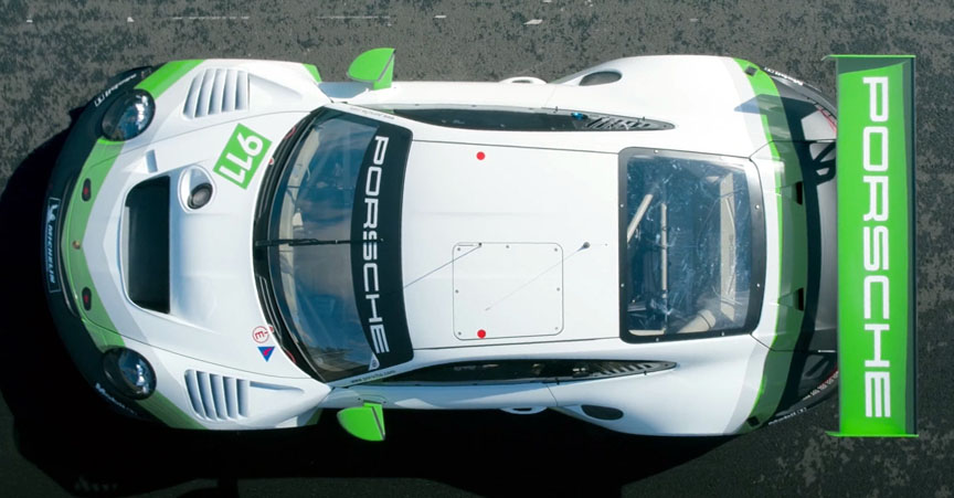 Porsche 911 991.2 GT3 R top view