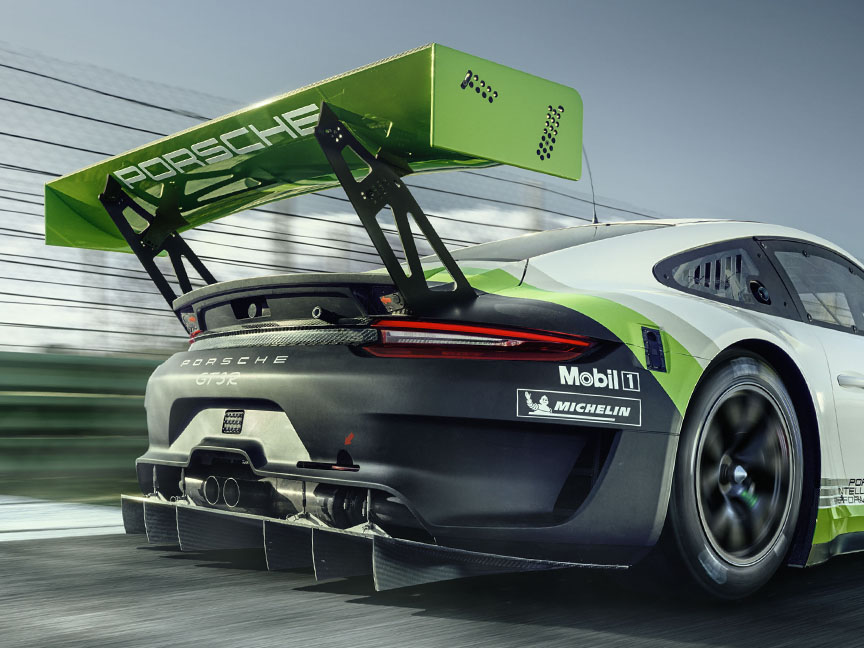 Porsche 911 991.2 GT3 R rear spoiler