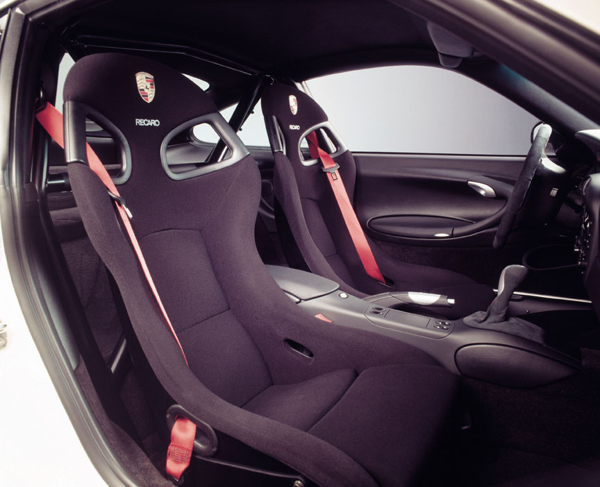 Porsche 911 996 GT3 RS bucket seats, roll cage