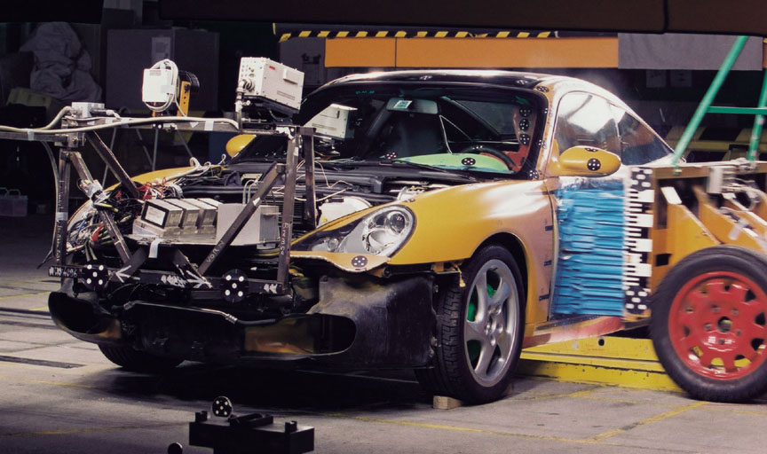 Porsche 911 996 Targa crash test